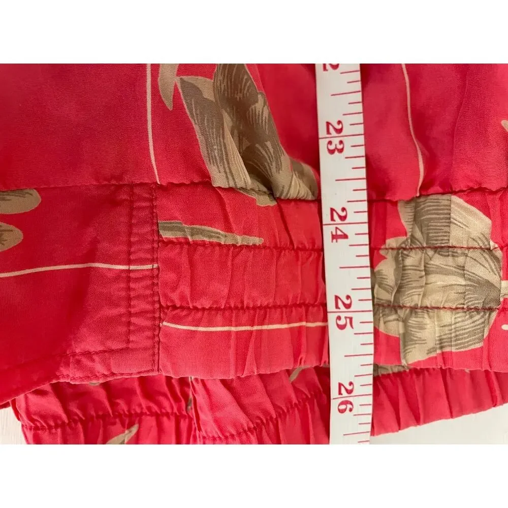 coAco Silk Tulip Windbreaker Jacket Womens M Pink Coral Y2K Light Weight Coat